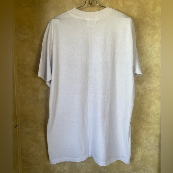 Vintage 90s Gold Rush Hanes 50/50 White Graphic Men's Tee War Propaganda Novelty - Picture 6 of 6